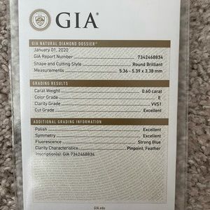 .60 ct diamond ring in Brilliance.com; size-8.25